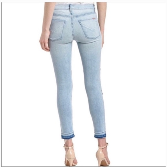 HUDSON JEANS Suzzi Mid Rise Super Skinny Released Hem Patch Size 30 - Picture 8 of 8